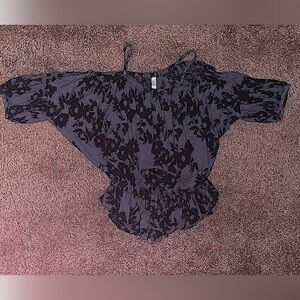 💥 free people xs top ~ black & gray 💥